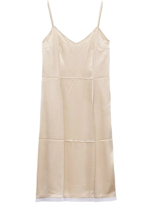 Satin Crepe Midi Dress