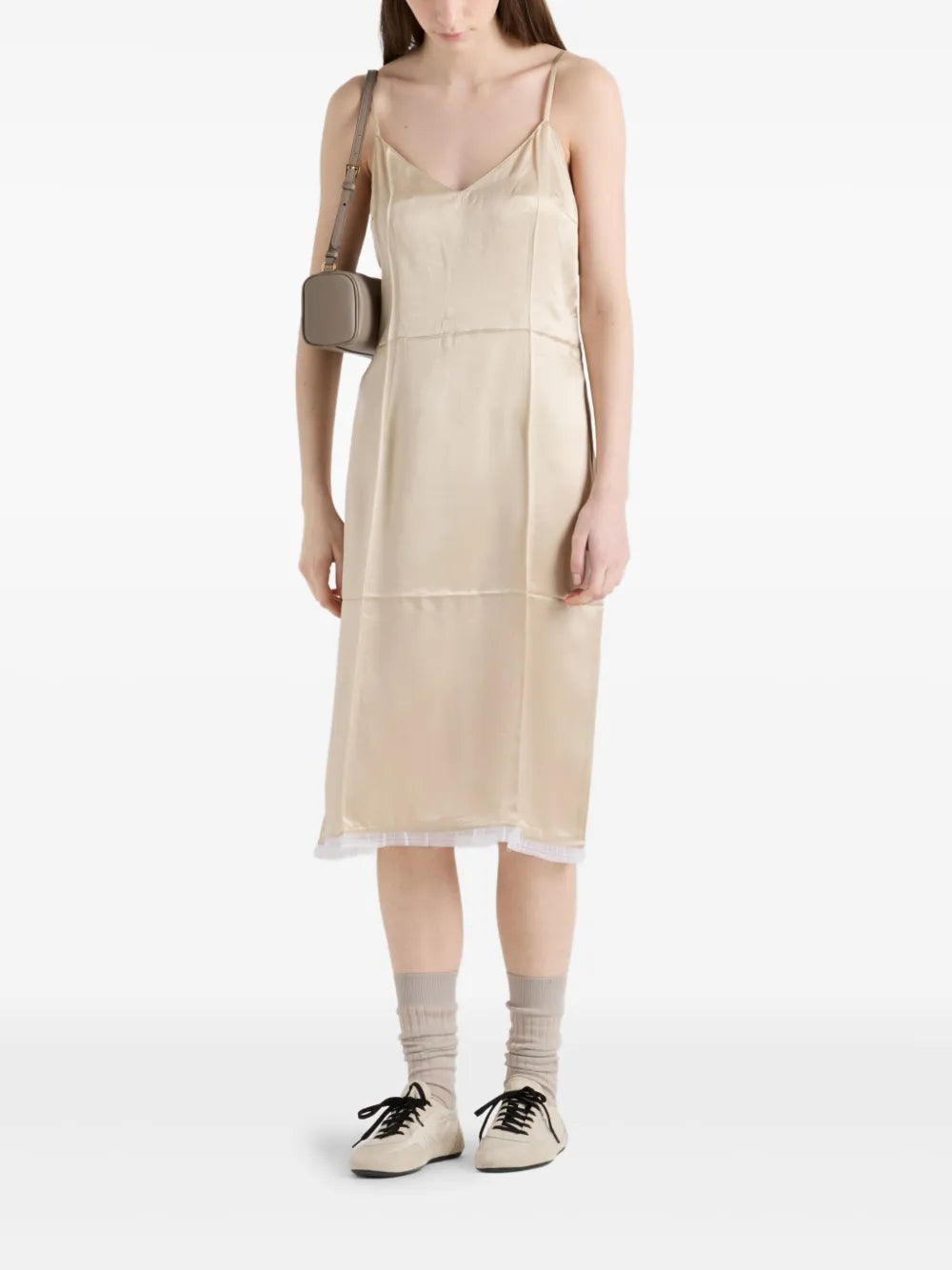 Satin Crepe Midi Dress