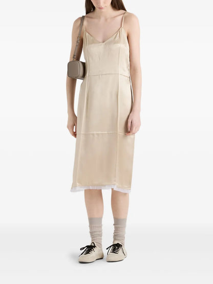 Satin Crepe Midi Dress