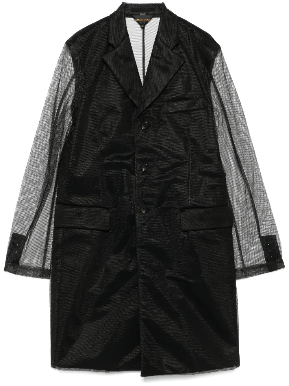 Mesh-Overlay Coat