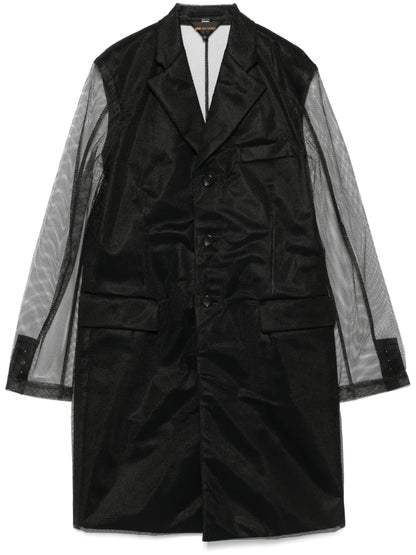 Mesh-Overlay Coat