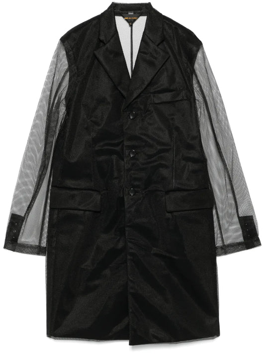 Mesh-Overlay Coat
