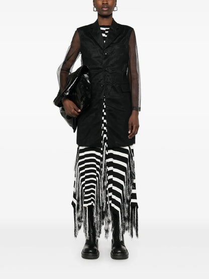 Mesh-Overlay Coat