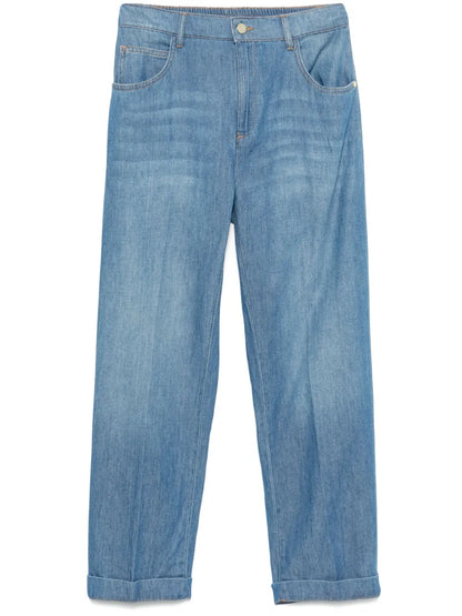 Logo-Embroidered Jeans