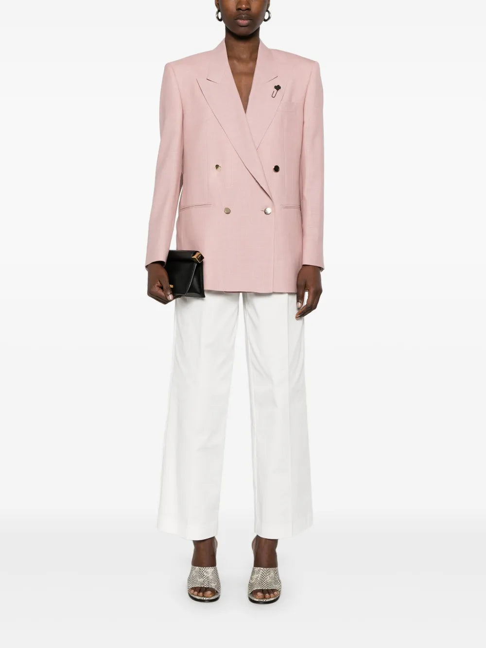 Brooch-Detail Blazer