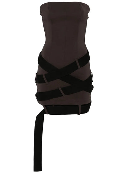 Strap-Detail Mini Dress