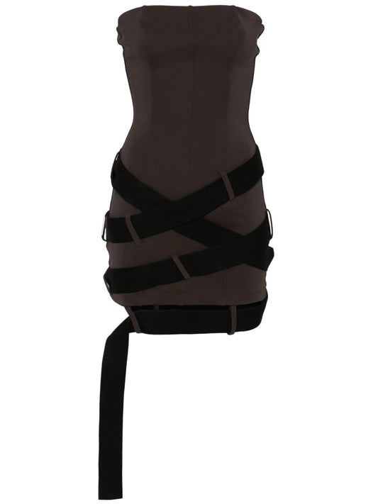 Strap-Detail Mini Dress