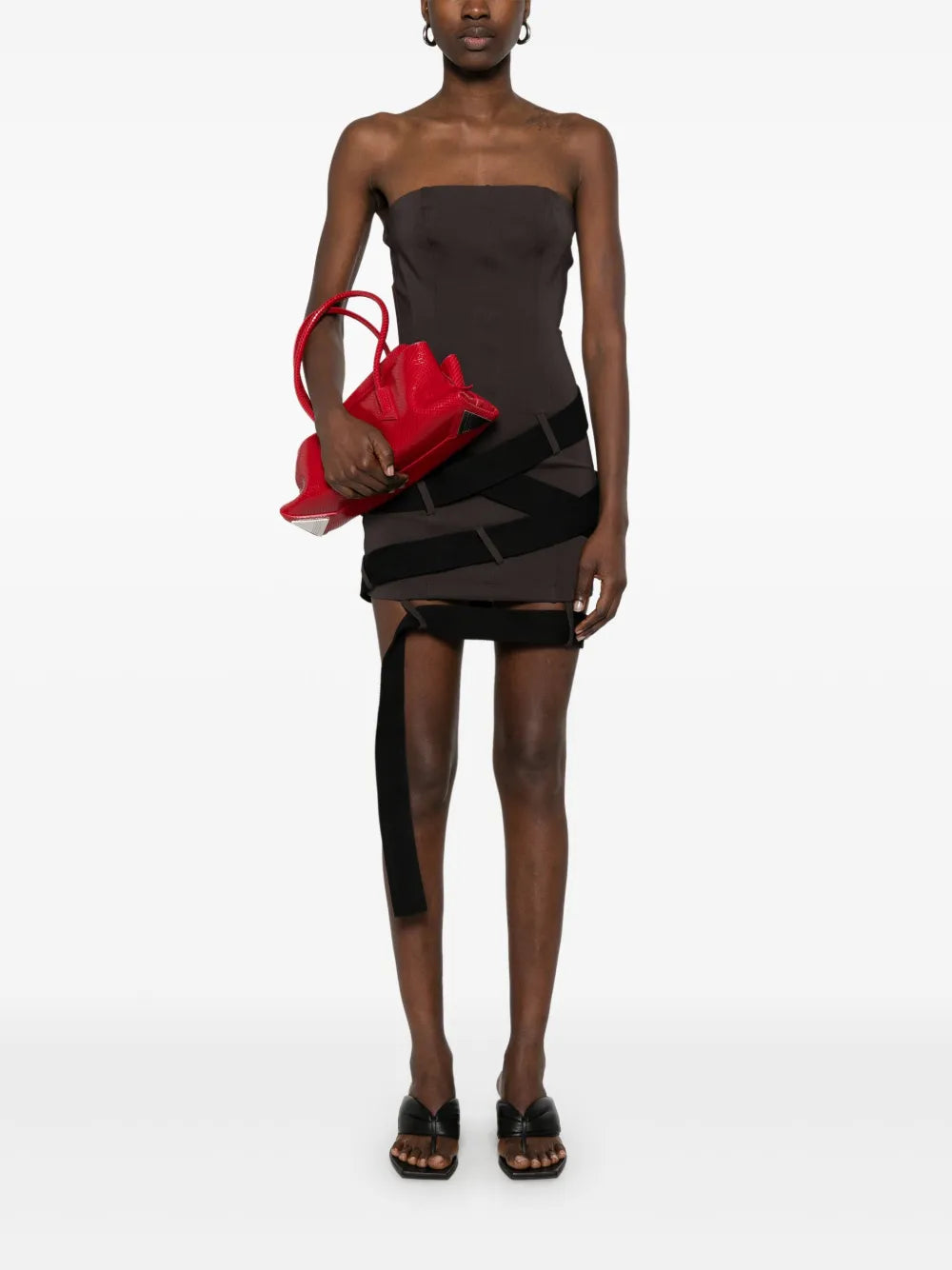 Strap-Detail Mini Dress