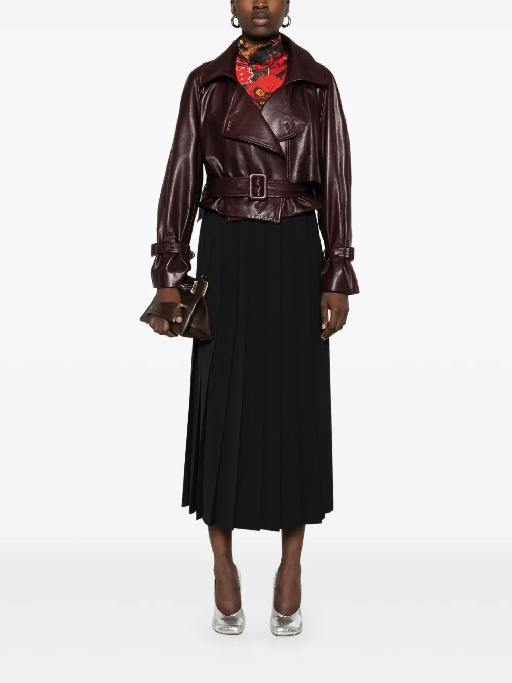 Pleated Midi Skirt