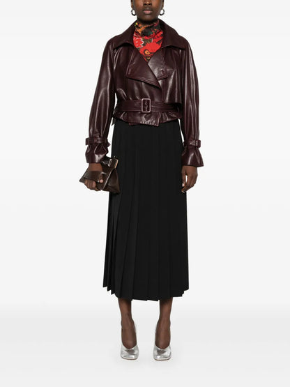 Pleated Midi Skirt