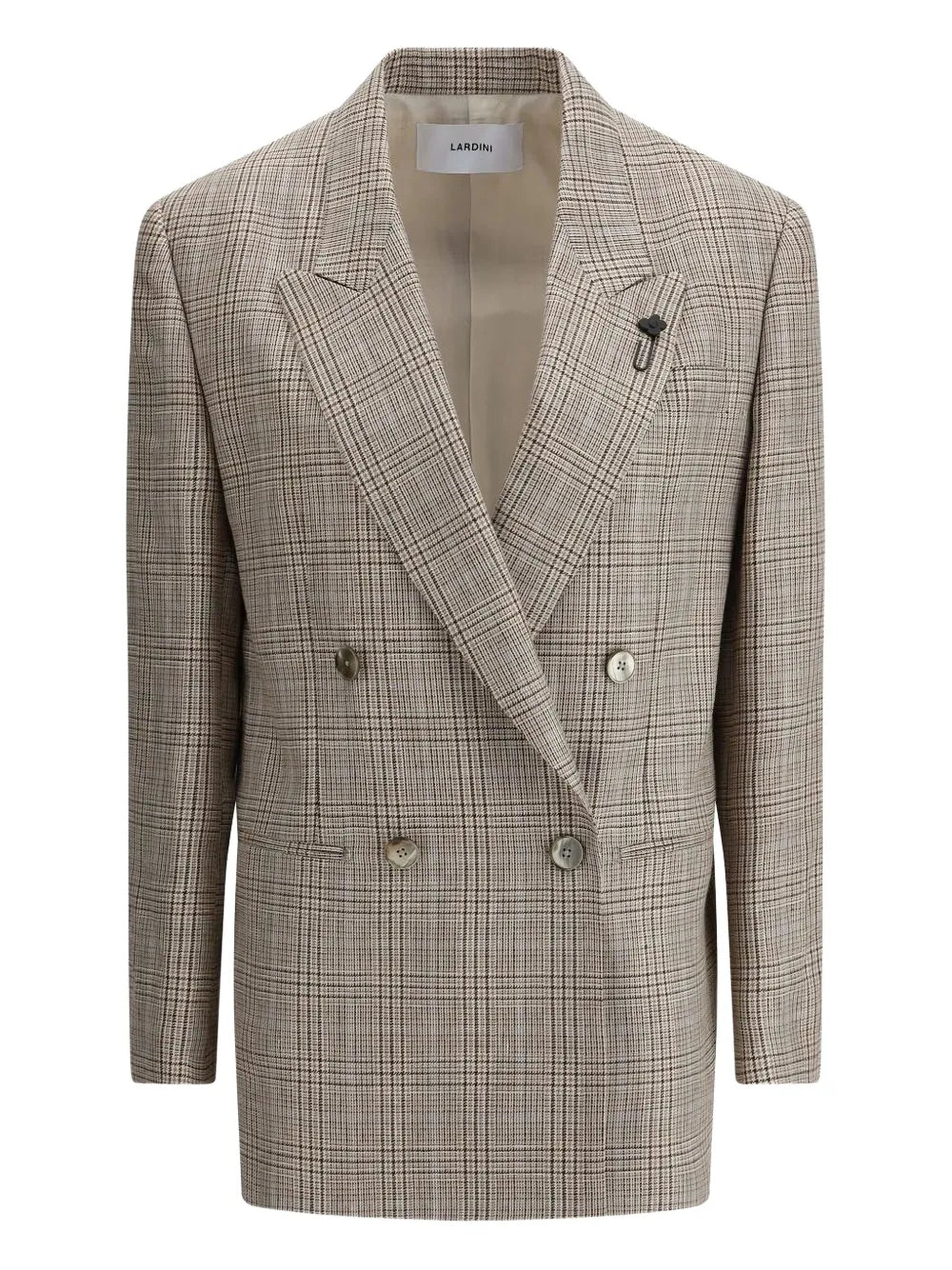 Plaid Double-Breasted Blazer