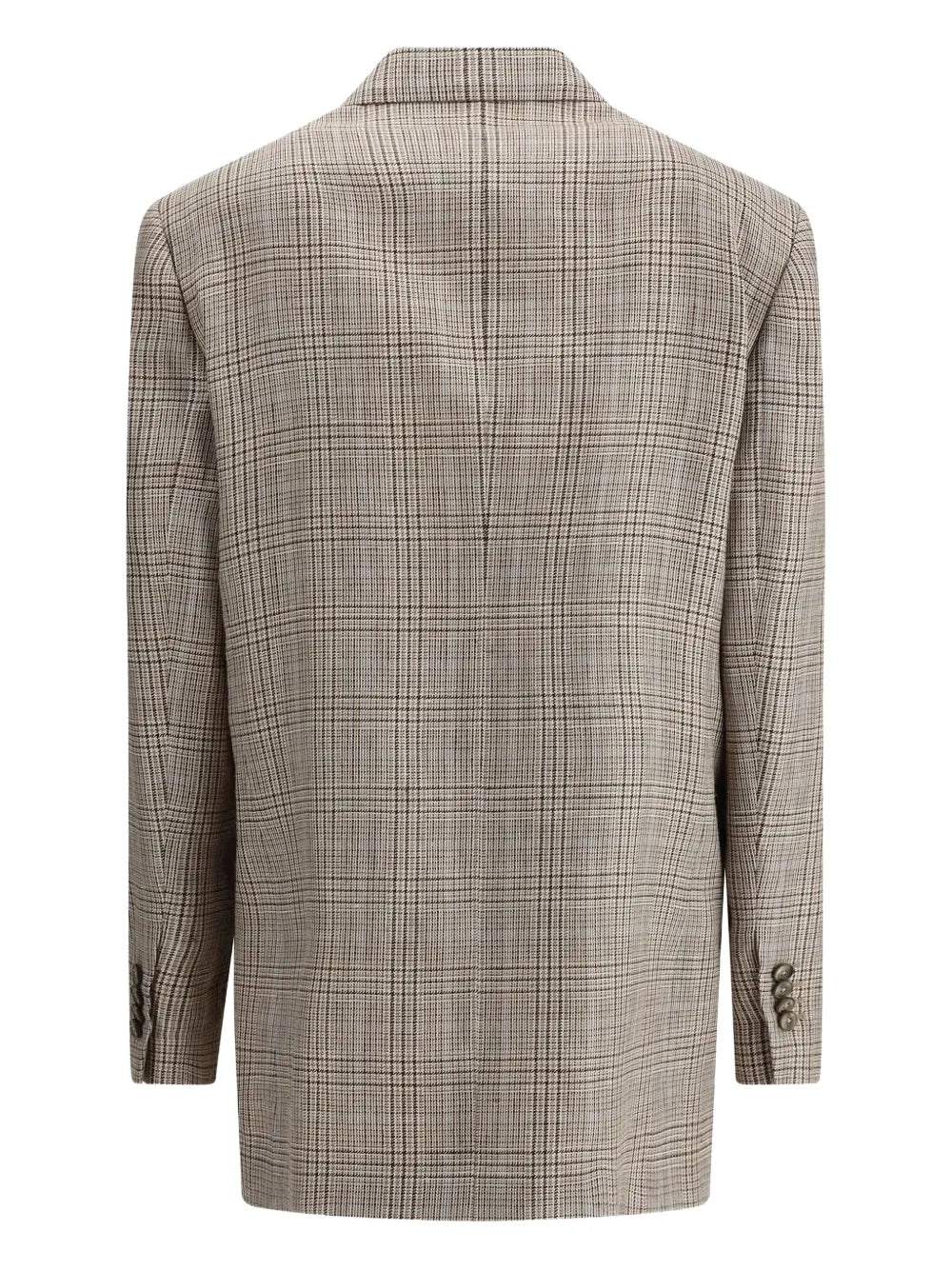 Plaid Double-Breasted Blazer