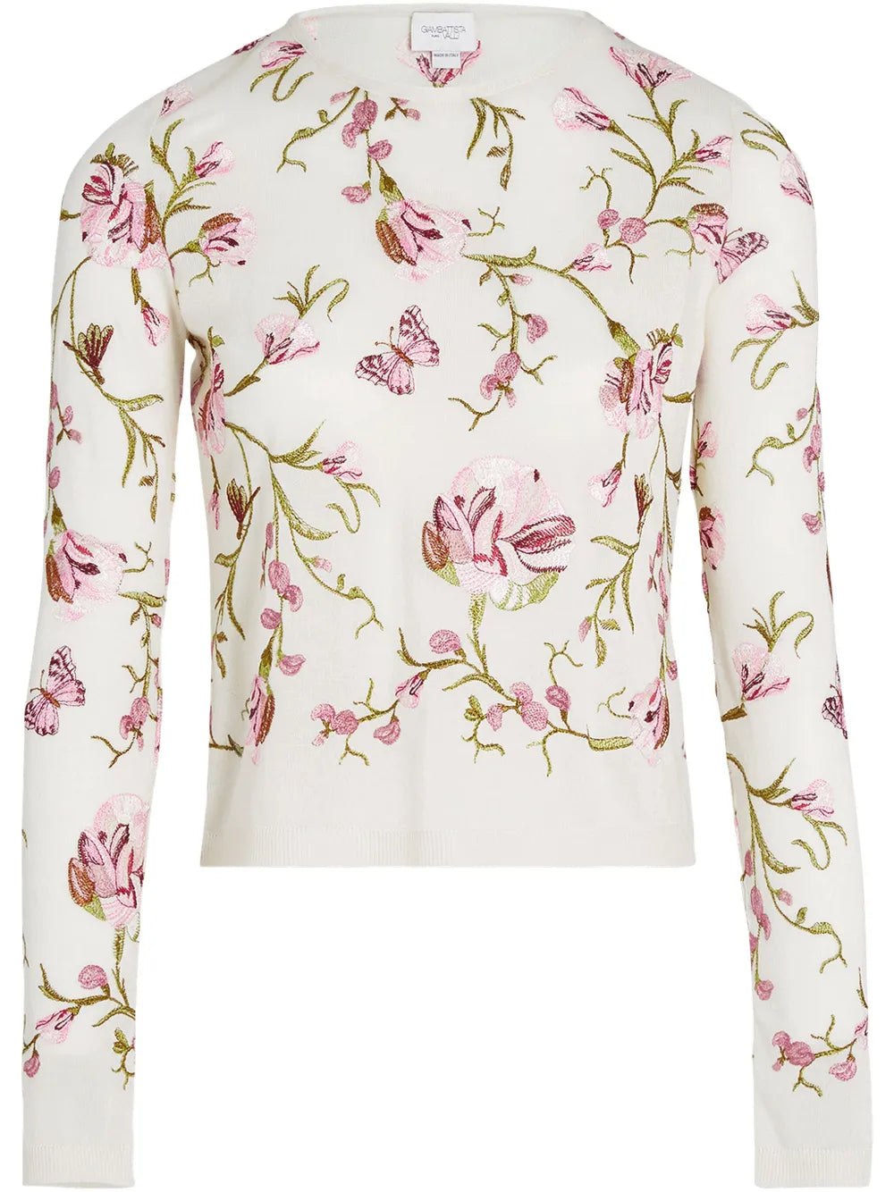 Floral-Intarsia Sweater