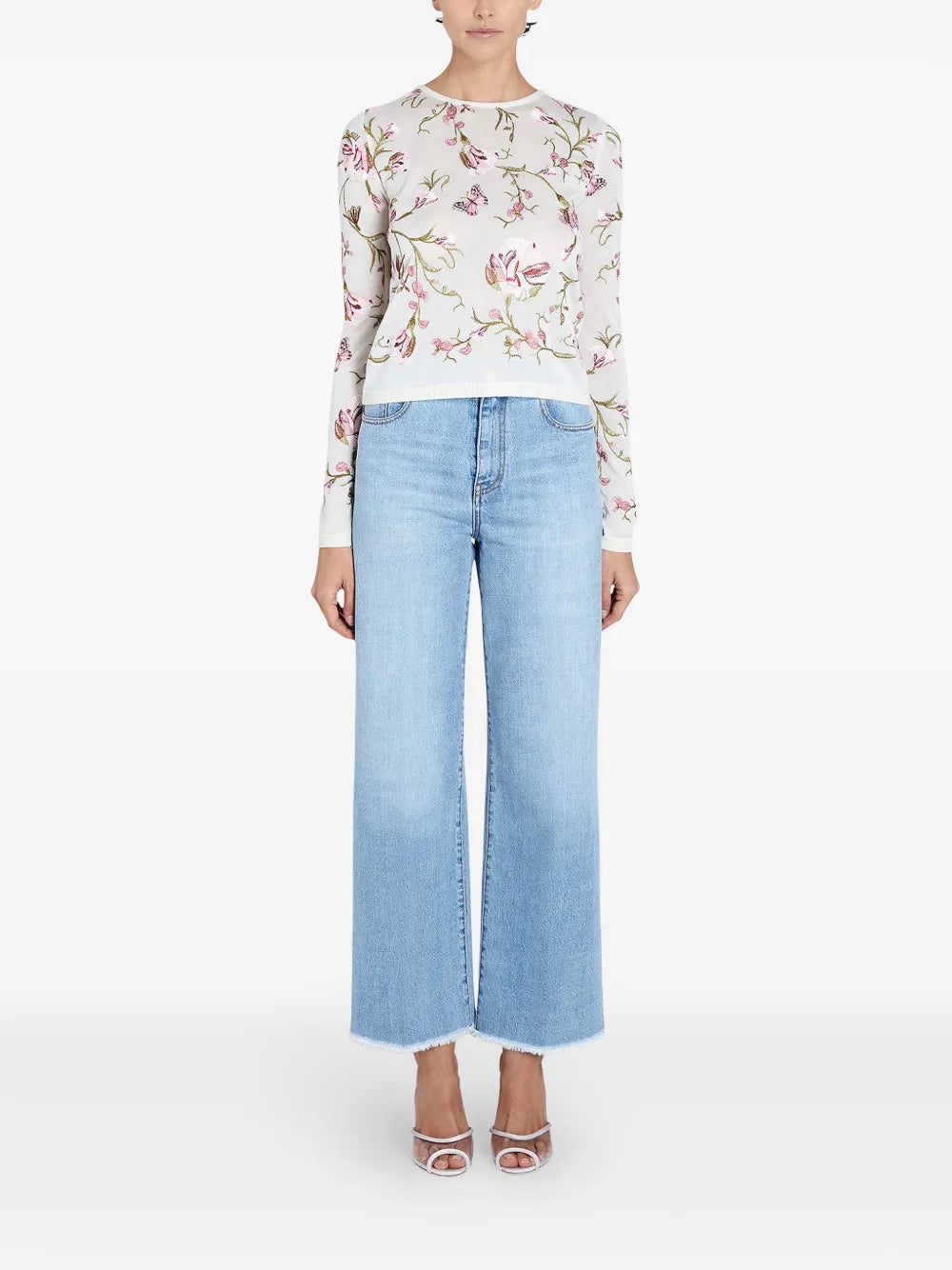 Floral-Intarsia Sweater