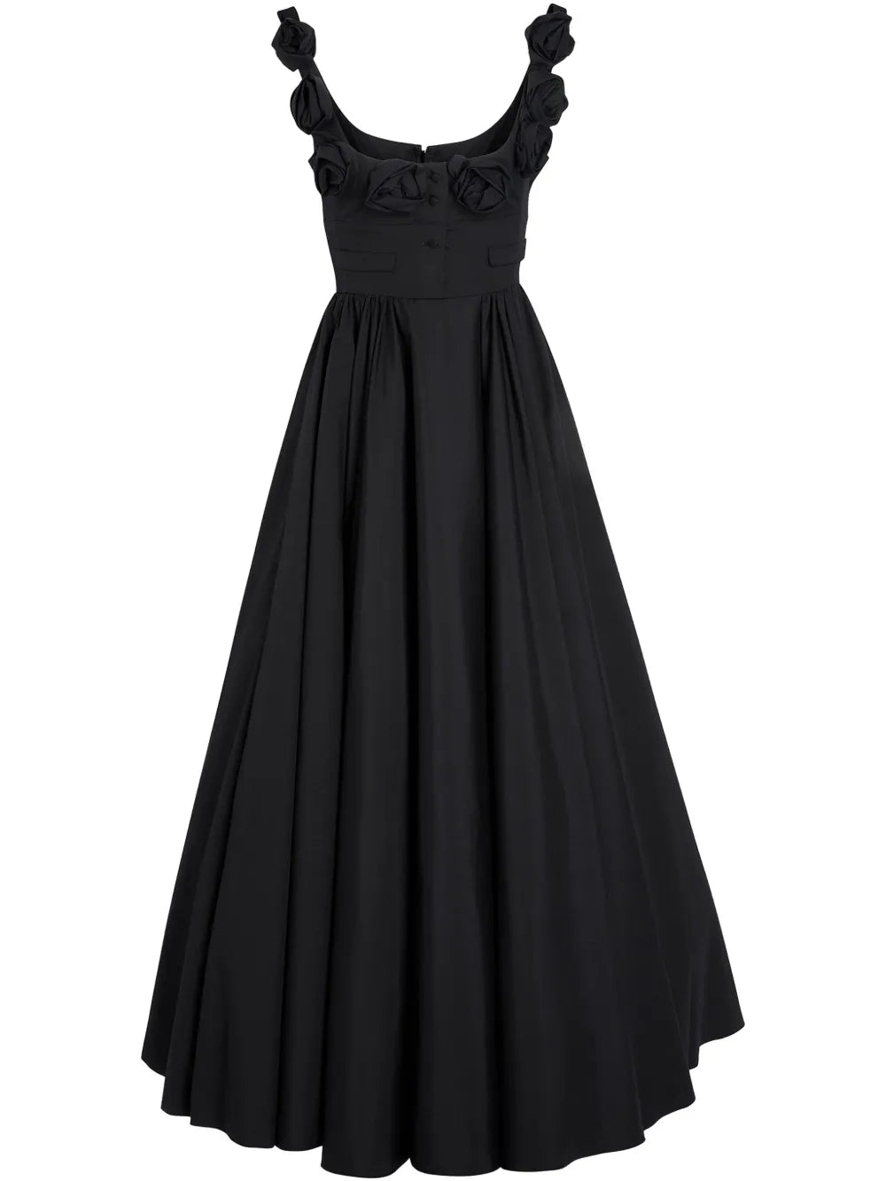 Floral-Appliqué Dress