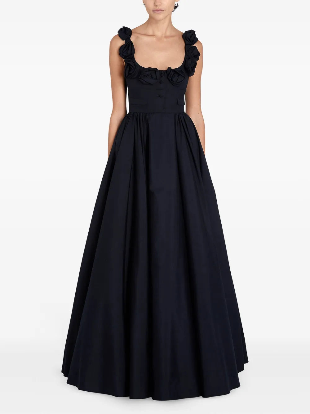 Floral-Appliqué Dress