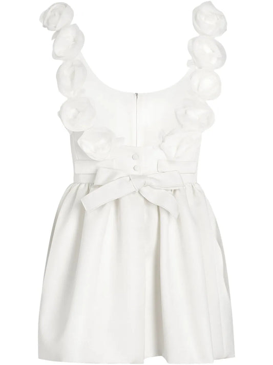 Floral-Appliqué Dress