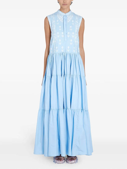 Floral-Embroidered Dress