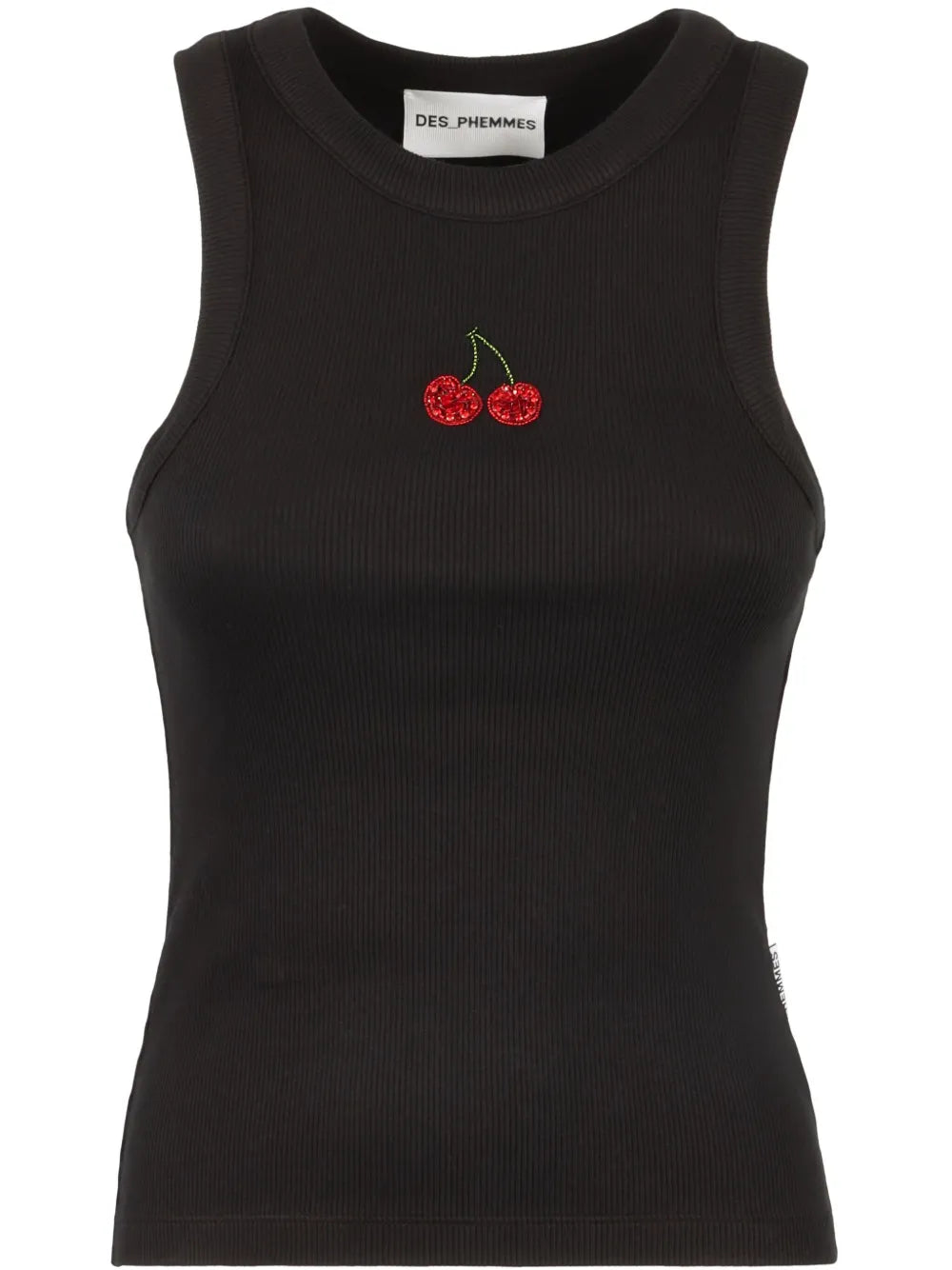 Embroidered-Motif Tank Top