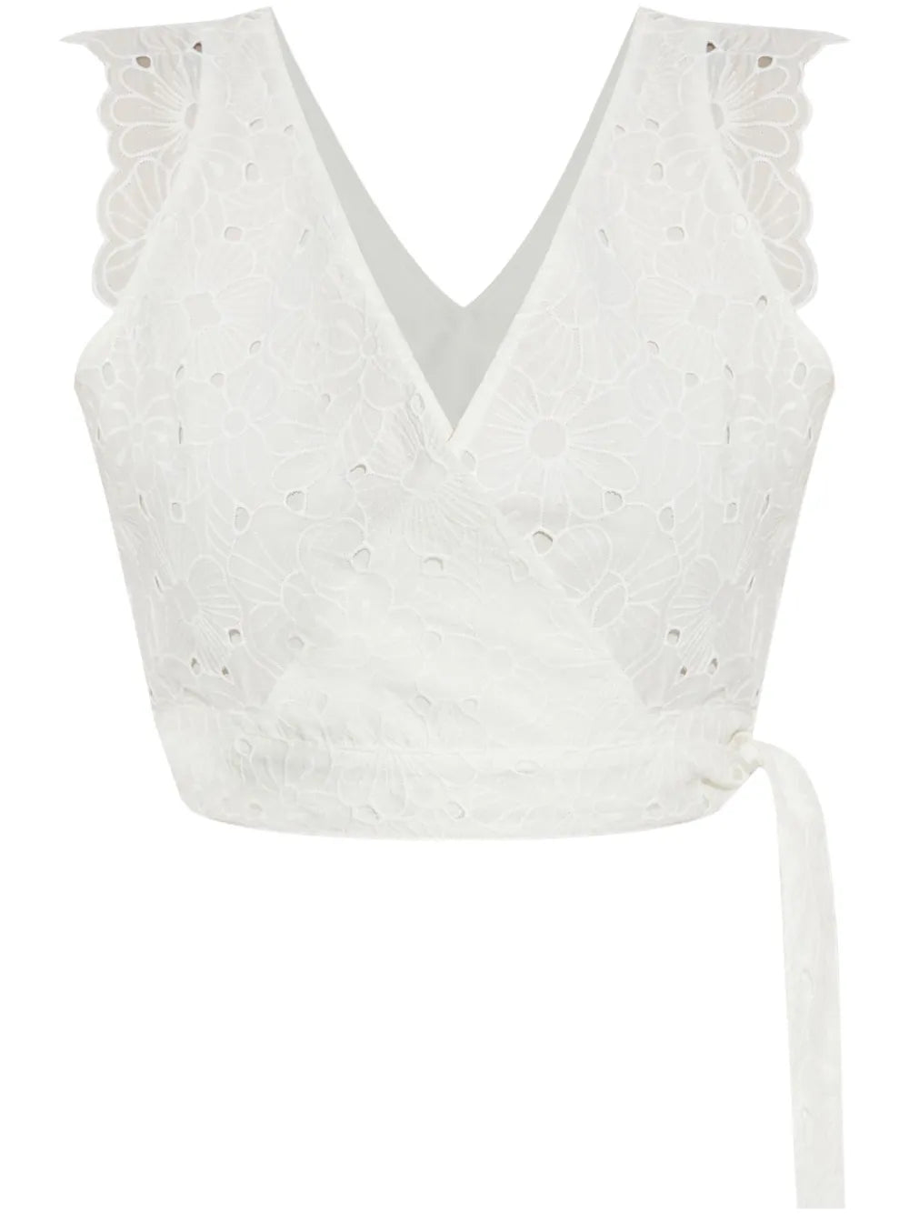 Scallop-Detail Wrap Top