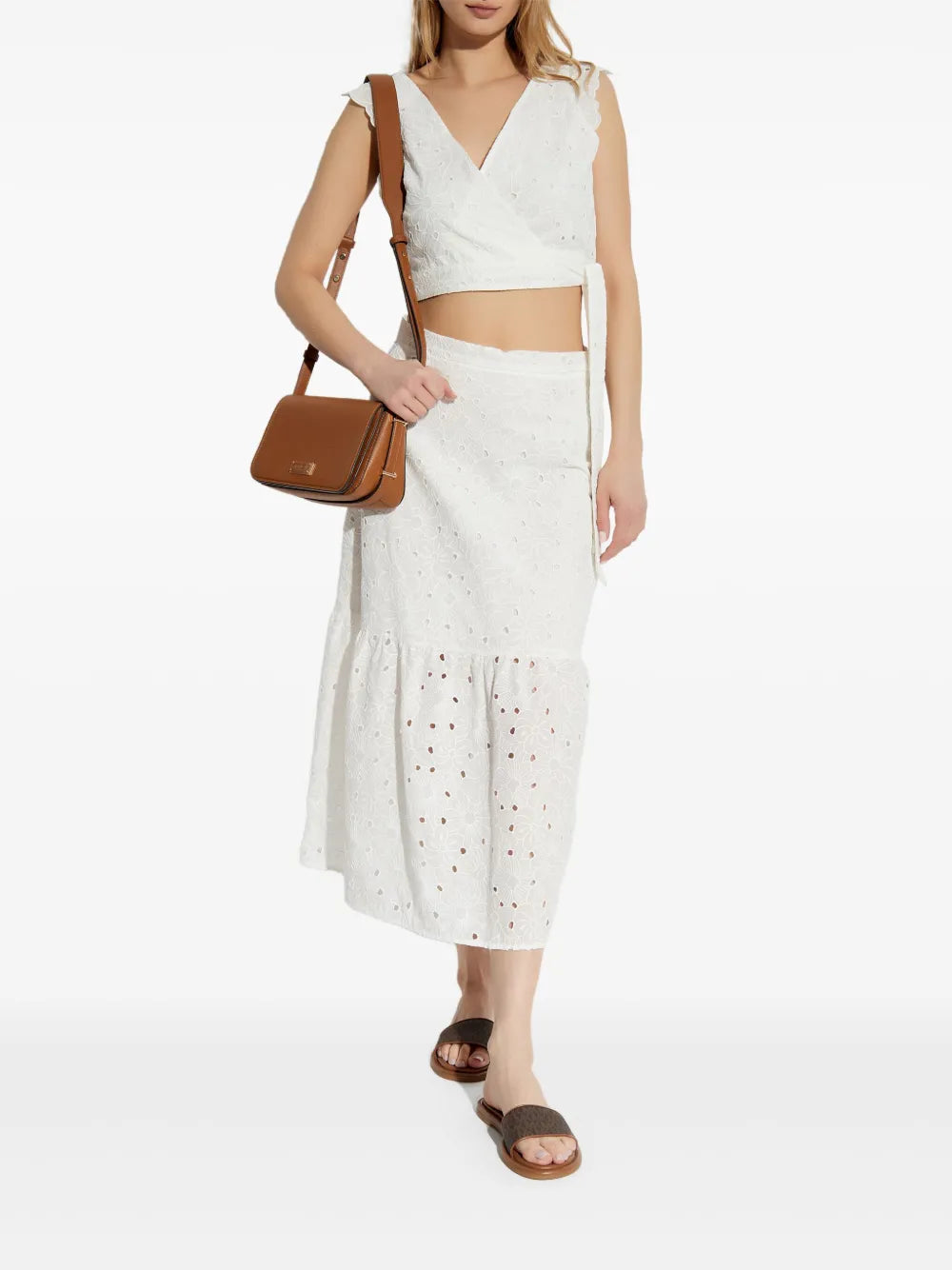 Scallop-Detail Wrap Top