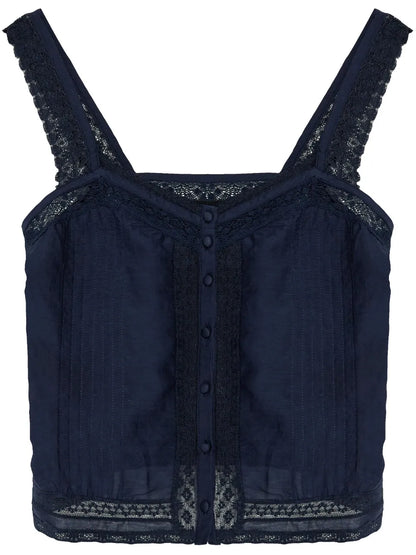 Lace-Trimmed Tank Top
