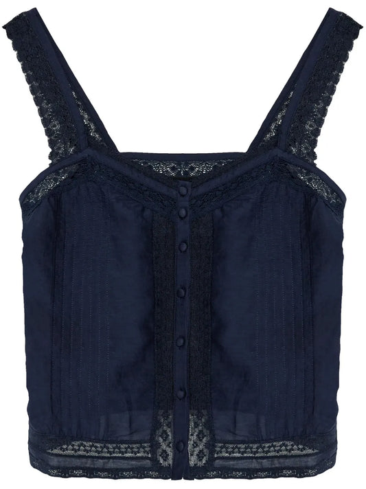 Lace-Trimmed Tank Top
