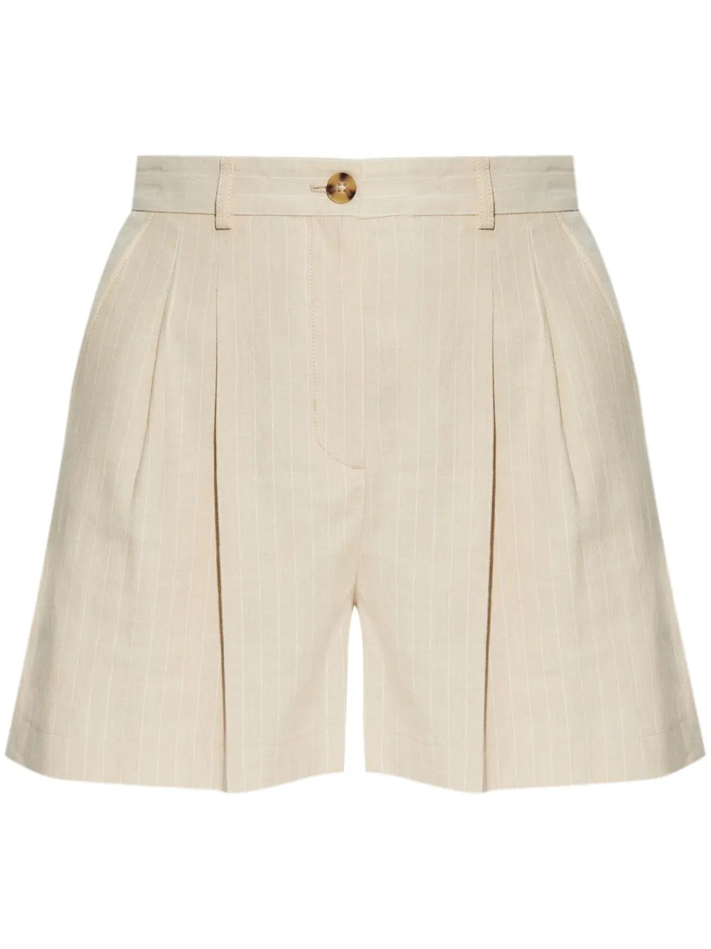 Pleated High-Rise Shorts