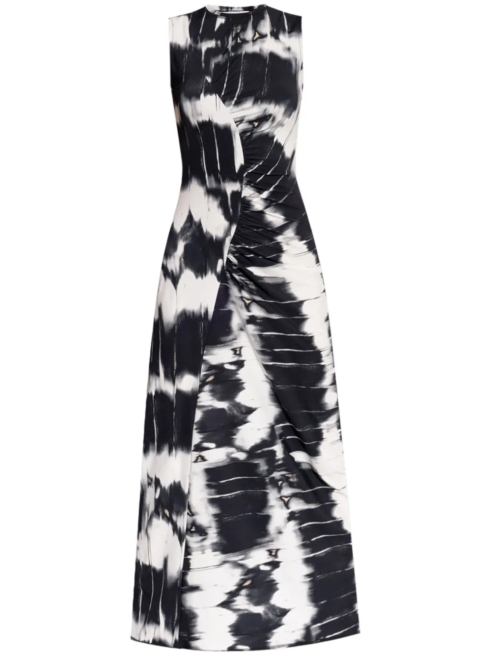 Tie-Dye Draped Maxi Dress