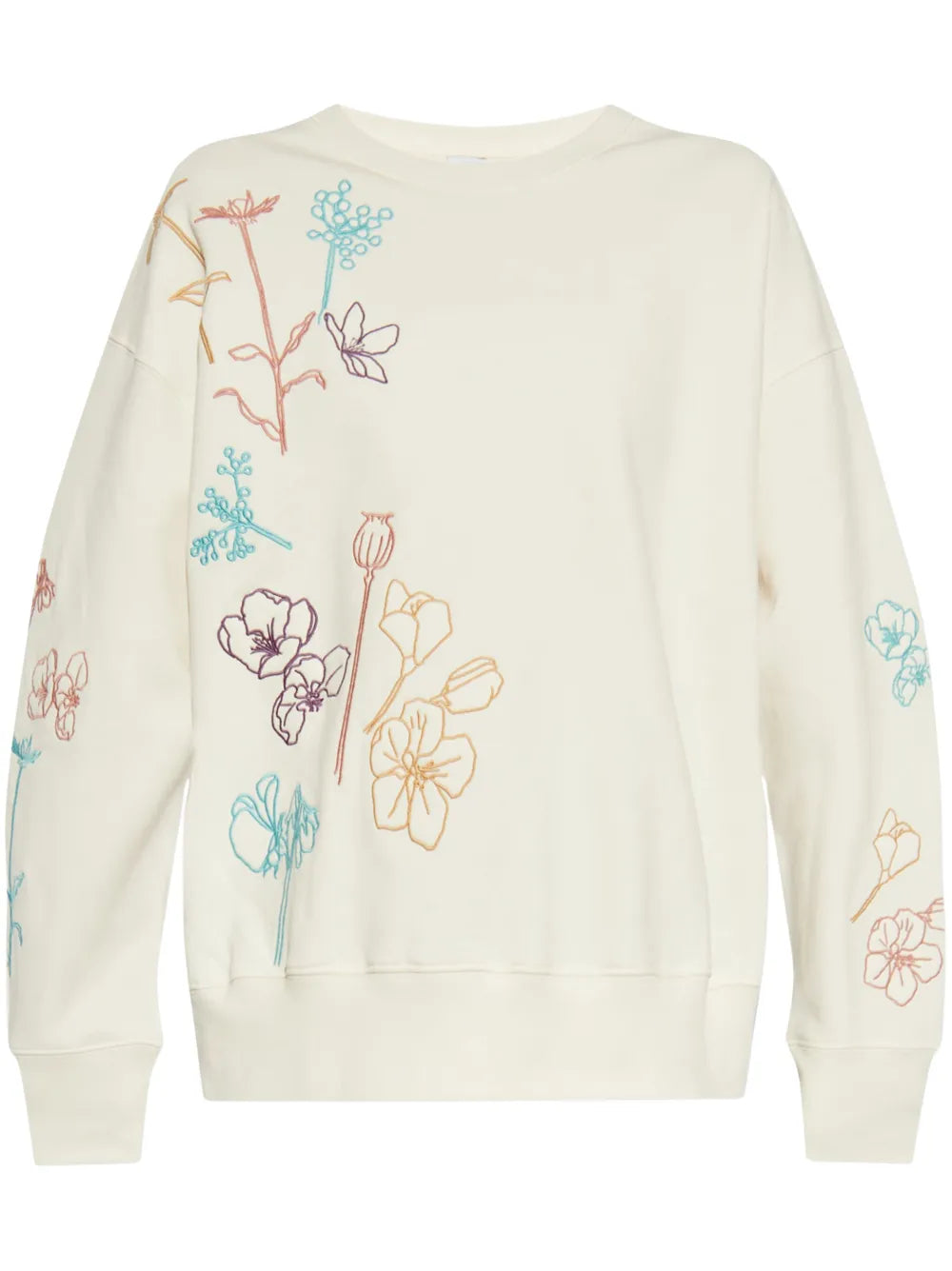 Floral-Embellished Sweatshirt