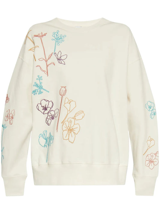 Floral-Embellished Sweatshirt