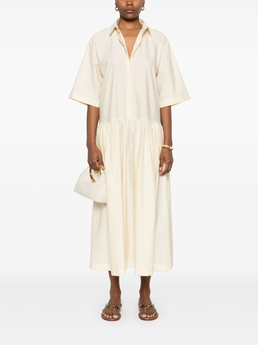 Poplin Midi Dress