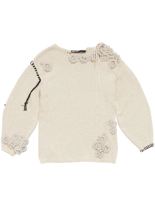Floral-Crochet Jumper
