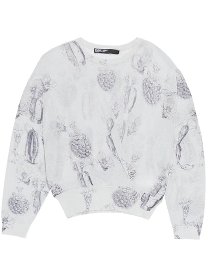 Lurex-Detail Printed Jumper