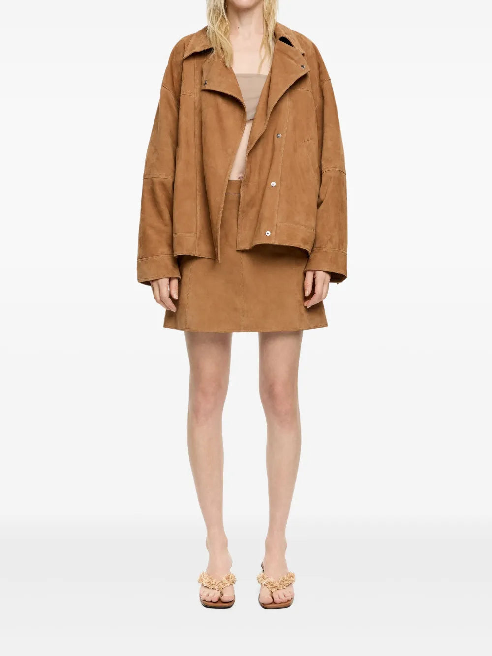 Suede Double-Breasted Jacket