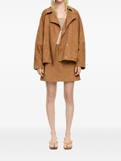 Suede Double-Breasted Jacket