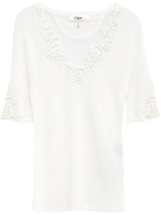 Floral-Lace T-Shirt