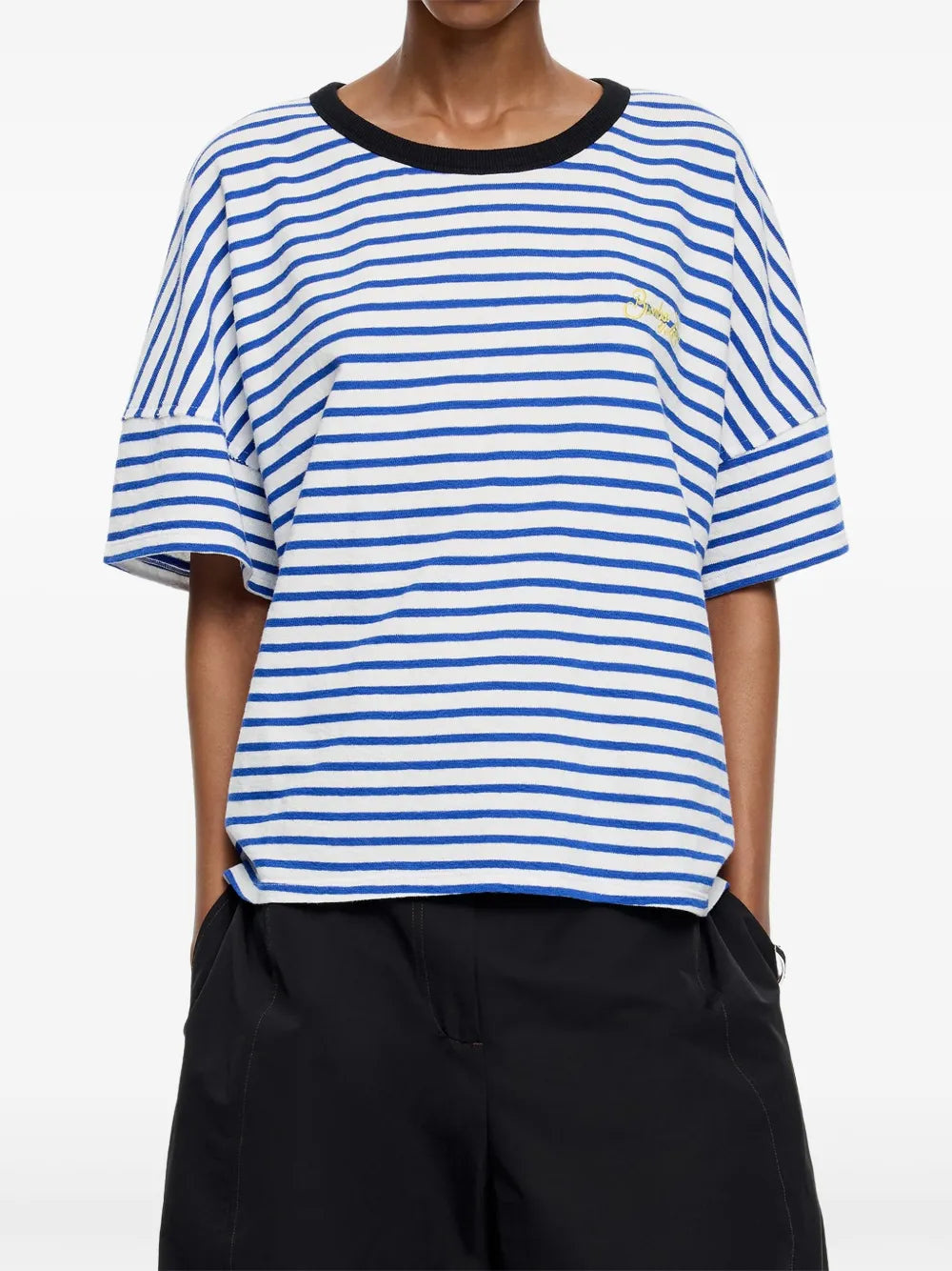 Striped Cotton Boxy T-Shirt