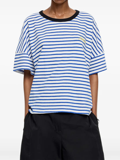 Striped Cotton Boxy T-Shirt
