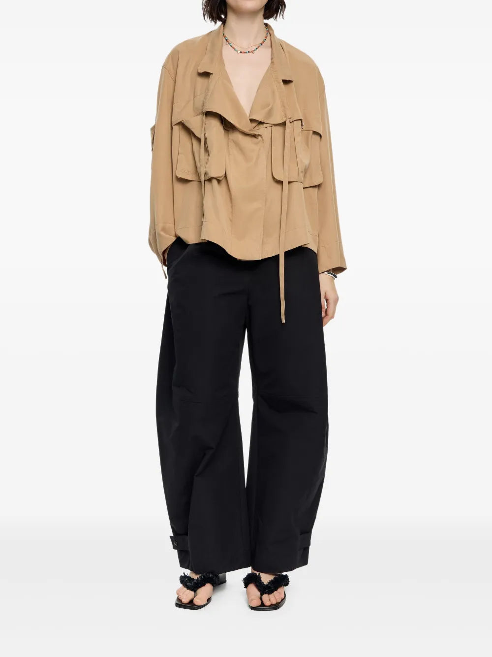 Fluid Double-Breasted Jacket
