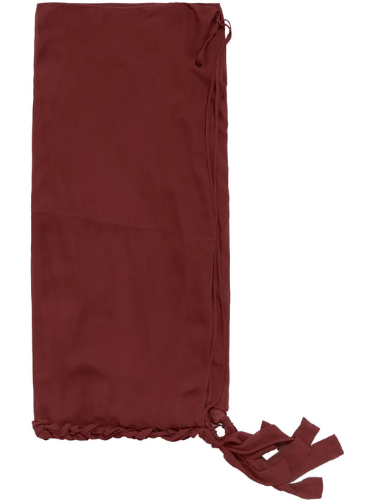 Wrap-Design Midi Skirt