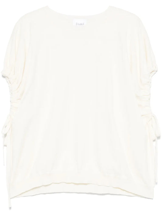 Gathered-Detail T-Shirt