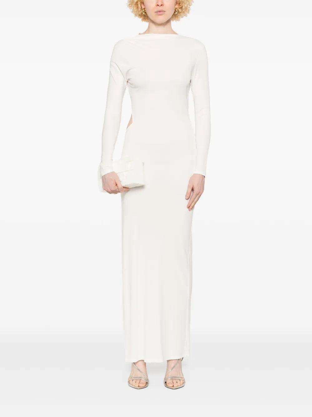 Gathered Jersey Maxi Dress