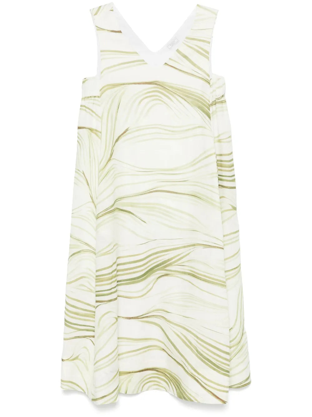 Herbal-Print Midi Dress