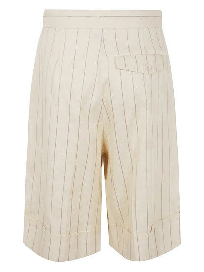 Linen-Cotton Shorts