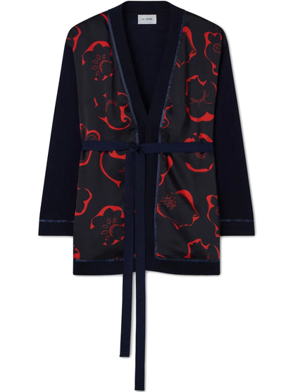 Floral-Print Cardigan