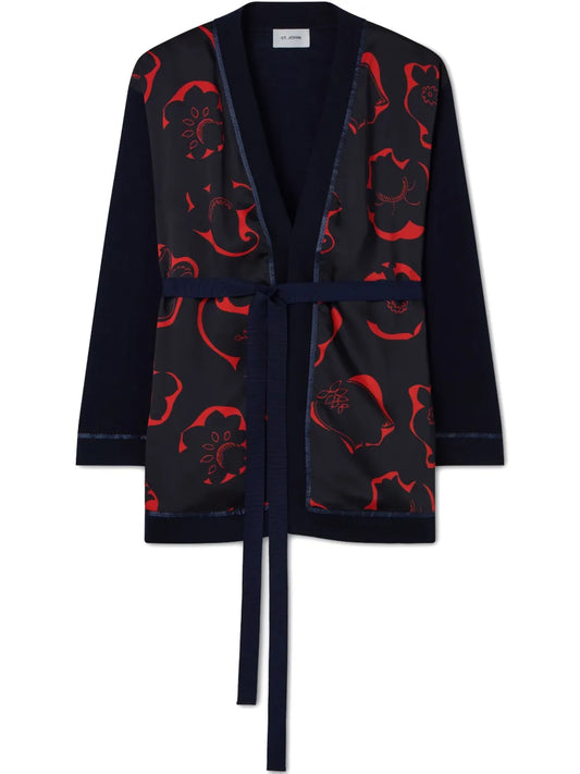 Floral-Print Cardigan