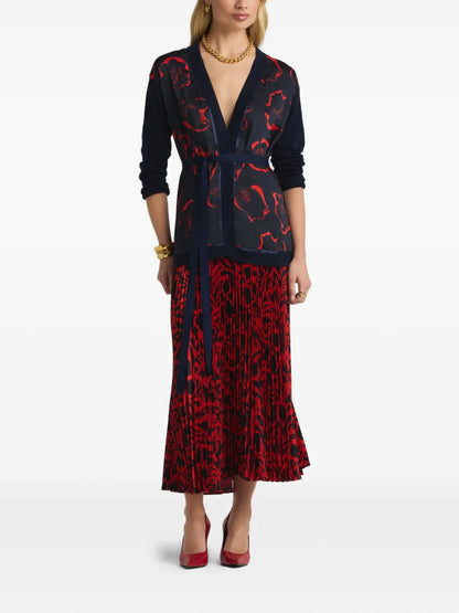 Floral-Print Cardigan