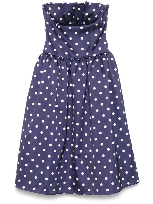 Polka-Dot Midi Dress