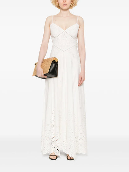 Embroidered Cotton Maxi Dress